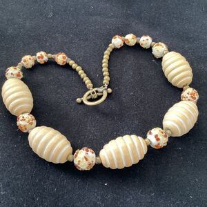 OOAK handmade vintage “beehive” necklace.  J0037